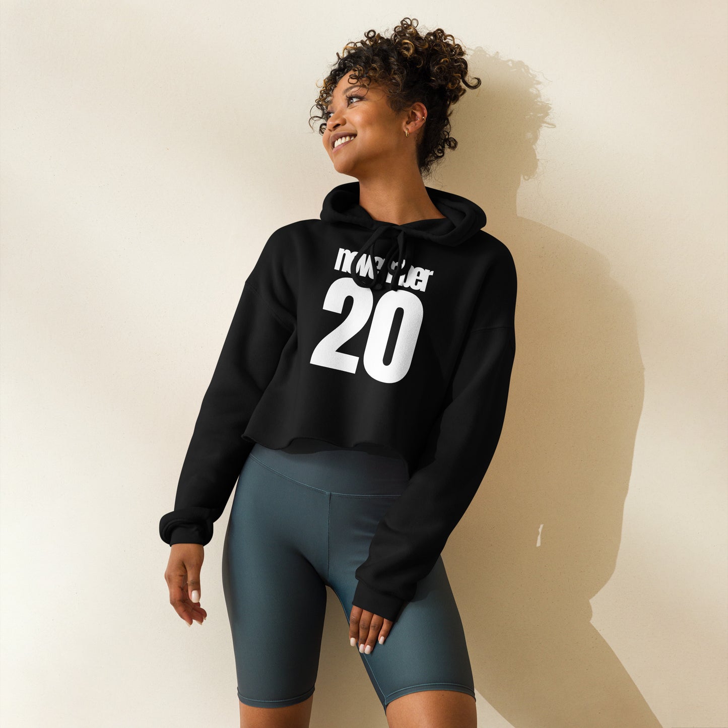 Remember November 20 Black Cropped Hoodie