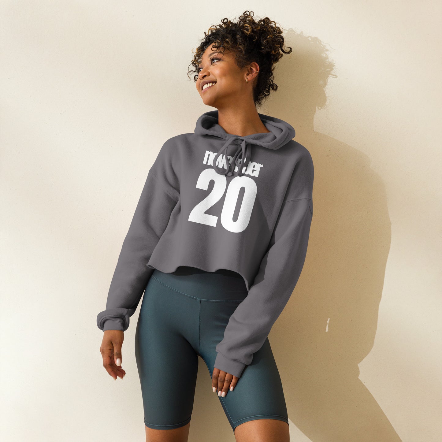 Remember November 20 Black Cropped Hoodie