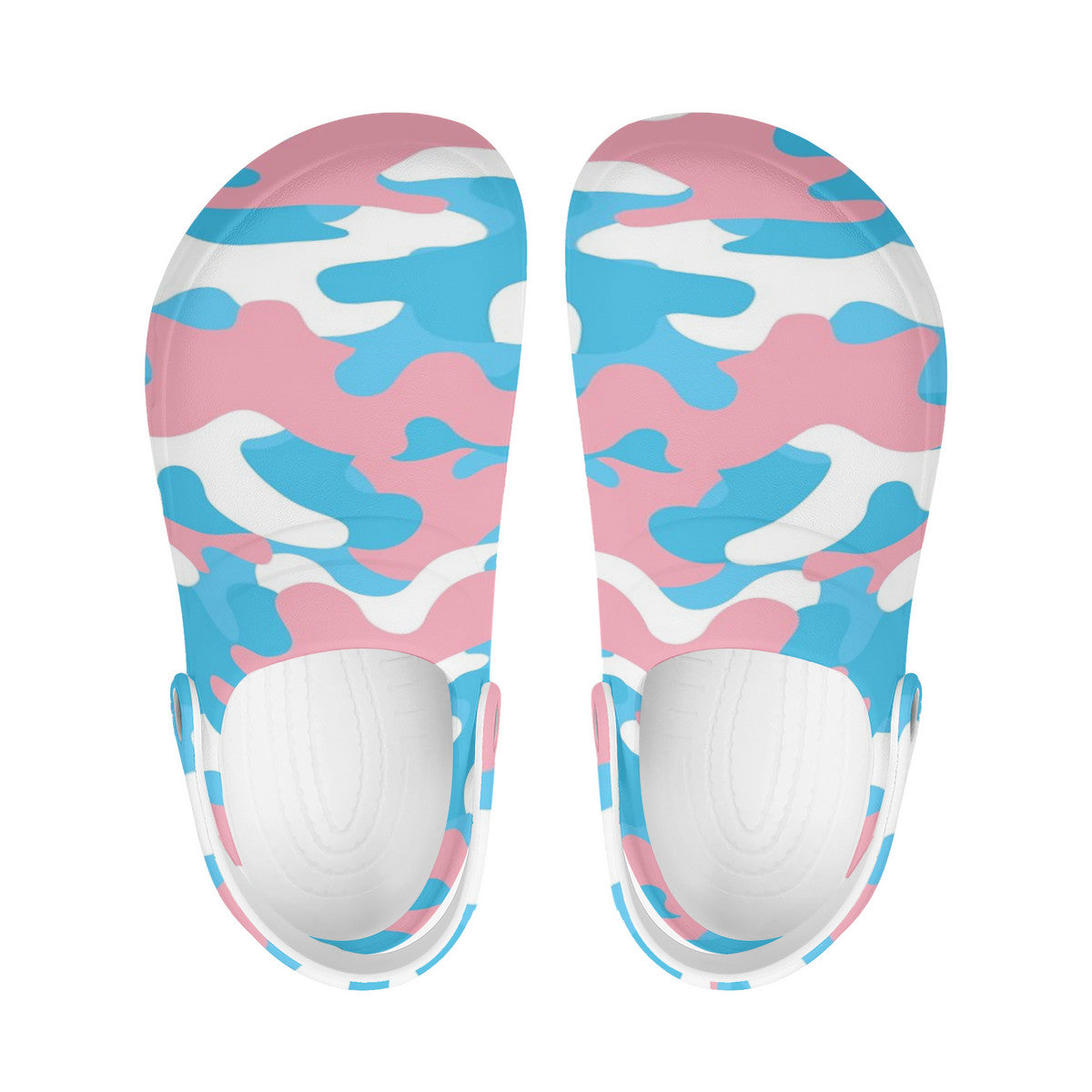 Blue Pink White Pride Camouflage Nurses Clogs