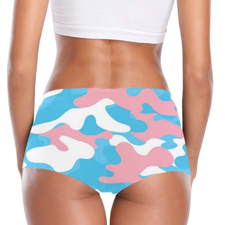 Teen - Plus Size Blue Pink White Pride Hotpants