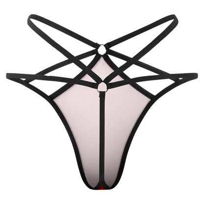 All Over Sassy Lipstick Red G-String Thong