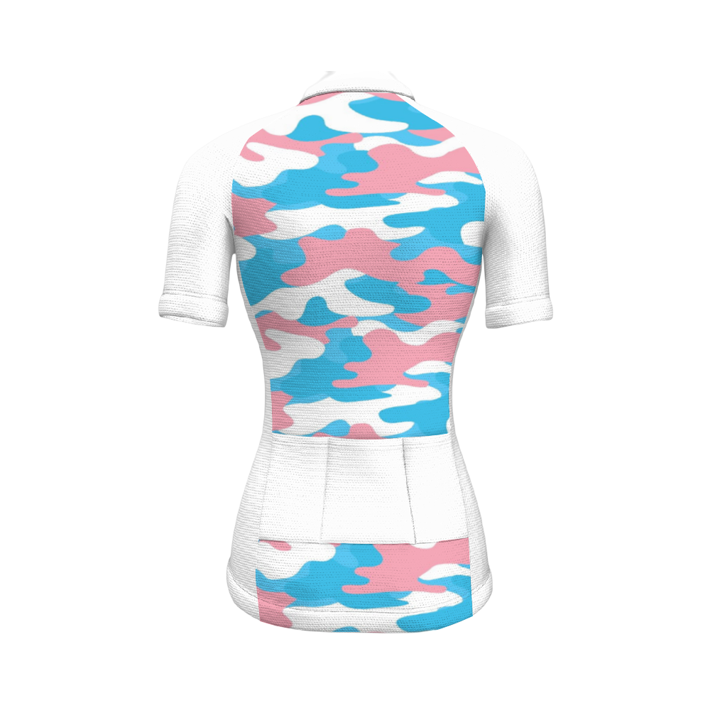 TOM - Blue Pink White Camouflage Pride Cycling Shirt