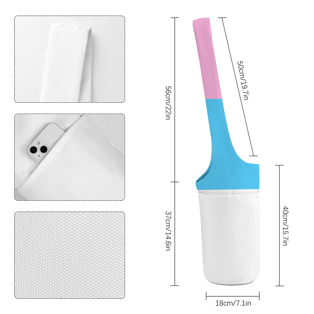 Blue Pink White Pride Canvas Yoga Handy