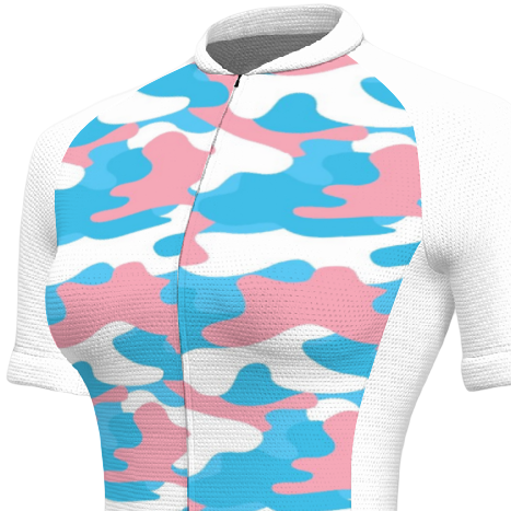 TOM - Blue Pink White Camouflage Pride Cycling Shirt