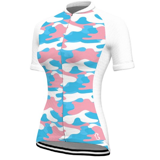 TOM - Blue Pink White Camouflage Pride Cycling Shirt