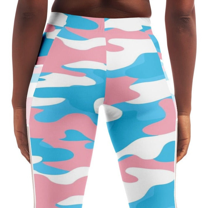Teen Blue Pink White Pride Camouflage Athleisure Fitness Mesh Pocket Yeggers