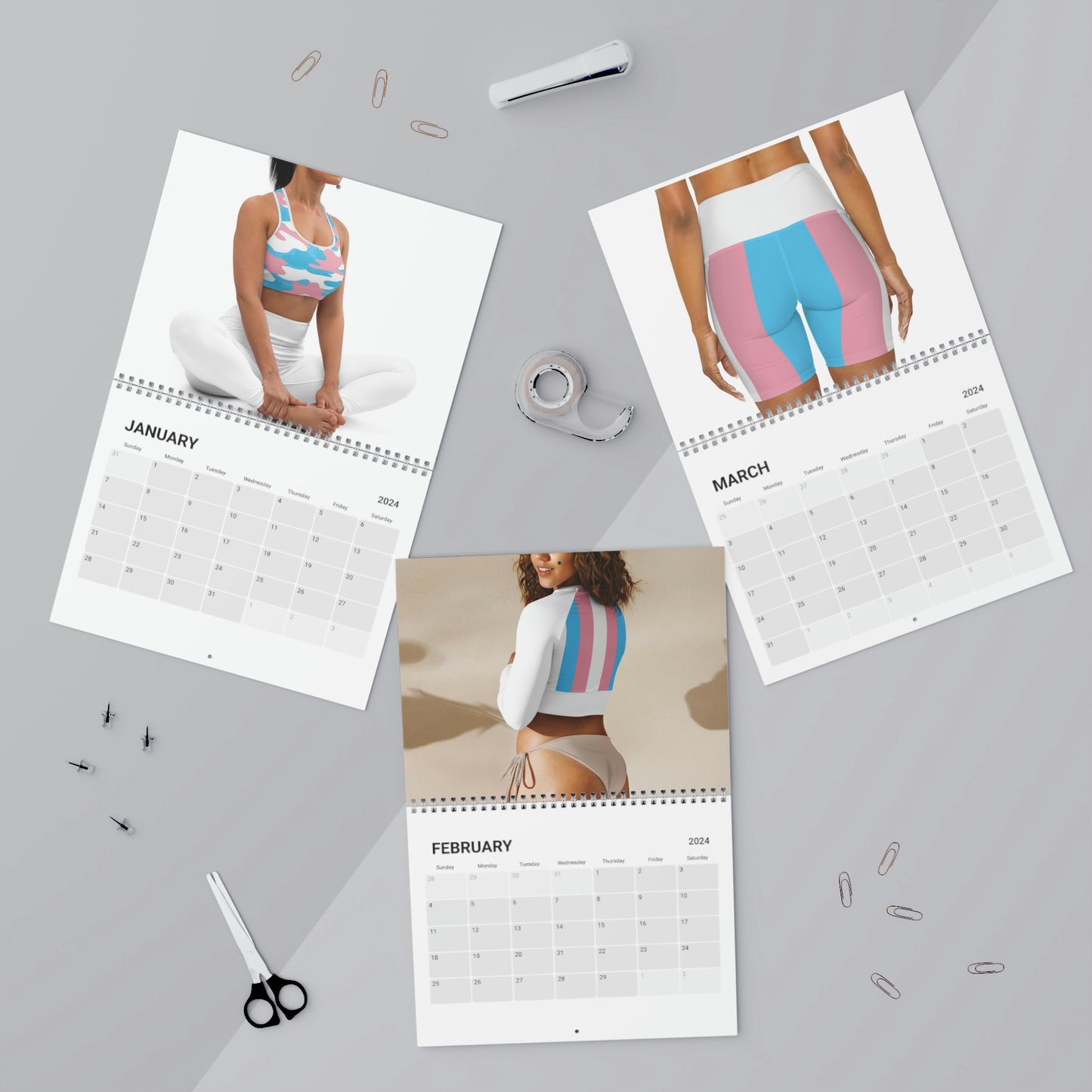 Blue Pink White Sports Illustrated Catalog Calendar (2024)