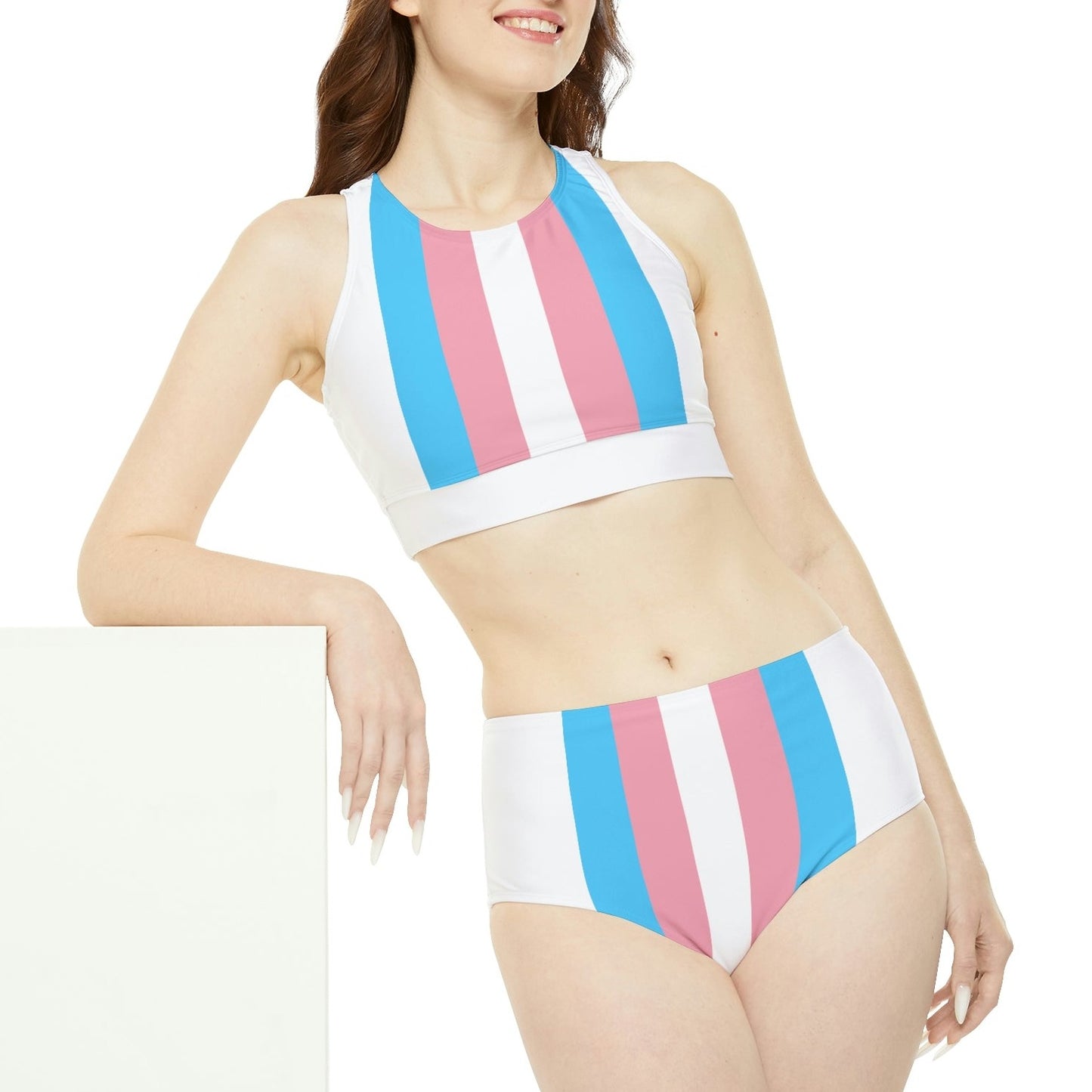 White Sports Bikini Twin-Set