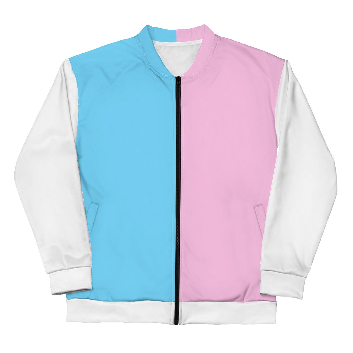 Teen Blue Pink White Pride Bomber Jacket