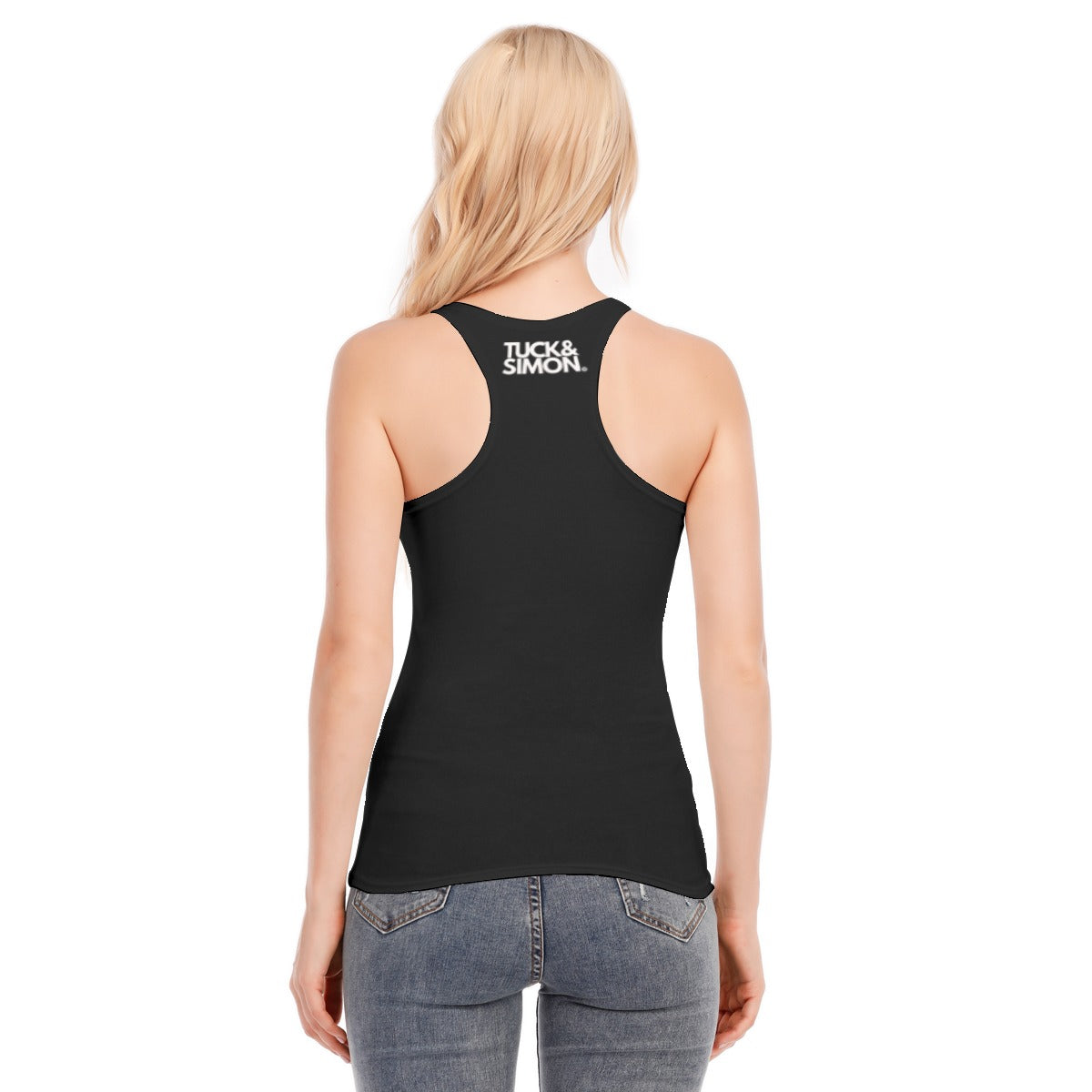 Tuck&Simon Black Racer Back Yoga Vest