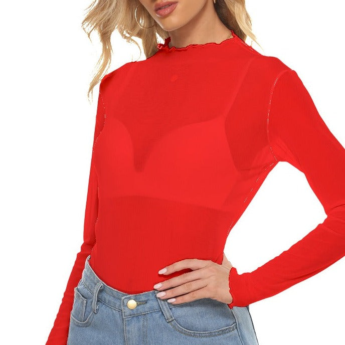 toffolo Teen Ruby Red See-Thru Top