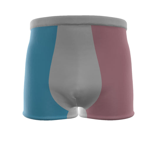 Blue Pink White Paris Pride Butt-Hugging Boyfriend Butter Cotton Boxers