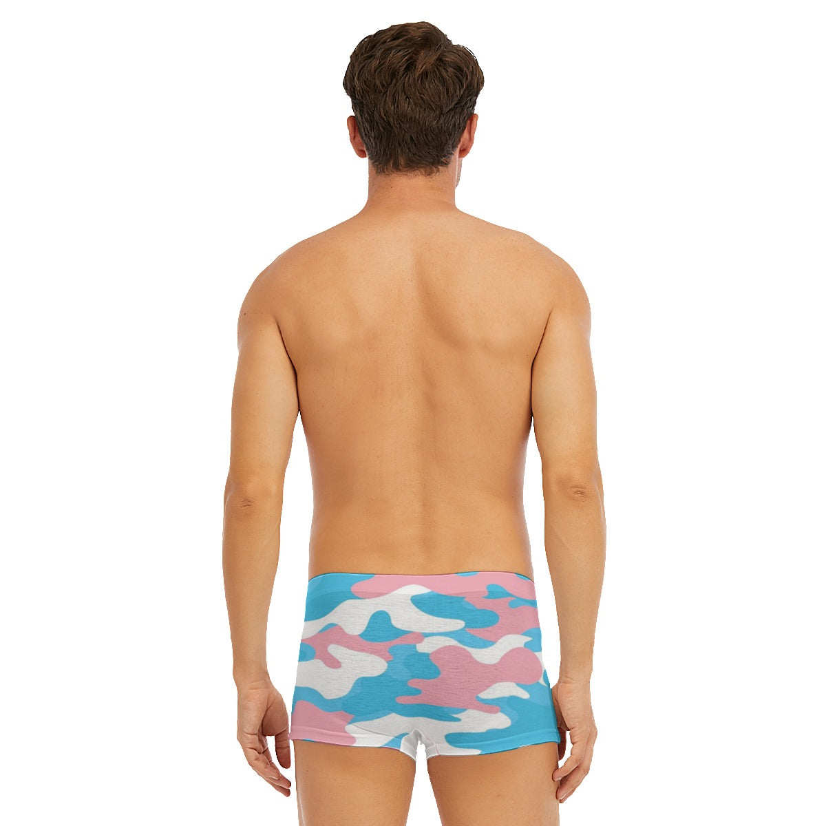 Trans Coloured Trans Pride Camouflage Skinny-Fitting Boyfriend Short Boxers