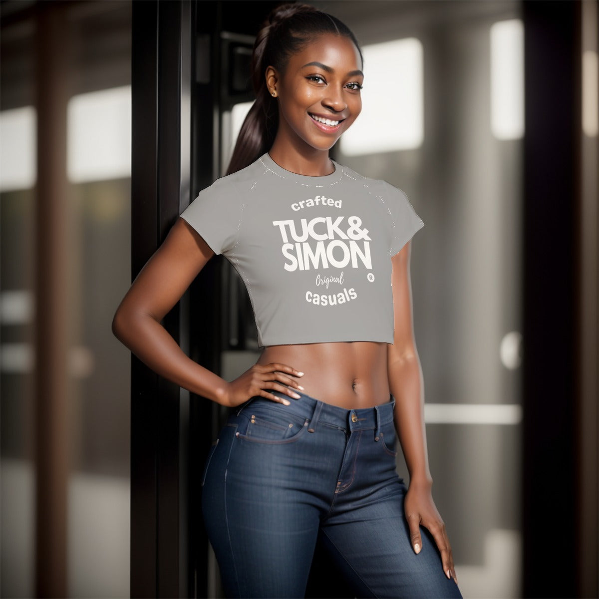 Teen Tuck&Simon Fitted Cropped T-Shirt
