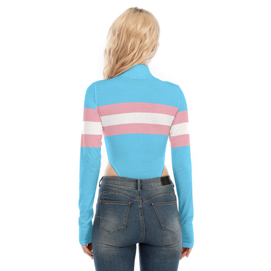 Teen Blue Pink White Pride Striped Blue Long-Sleeve Body