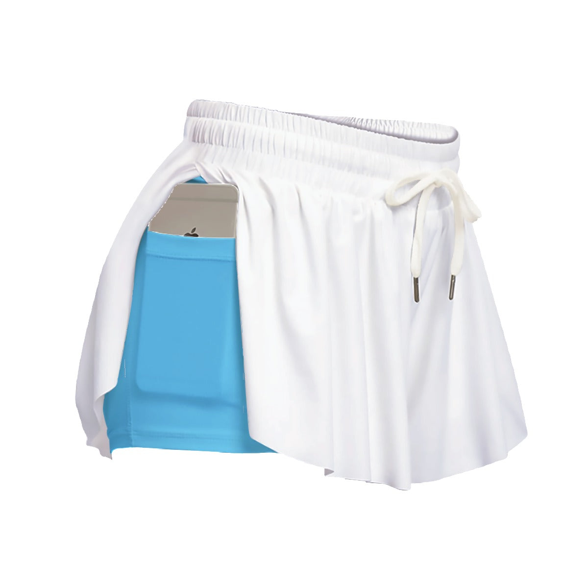 Blue Pink White Paris Pride Inner White Fitness Sport Culottes