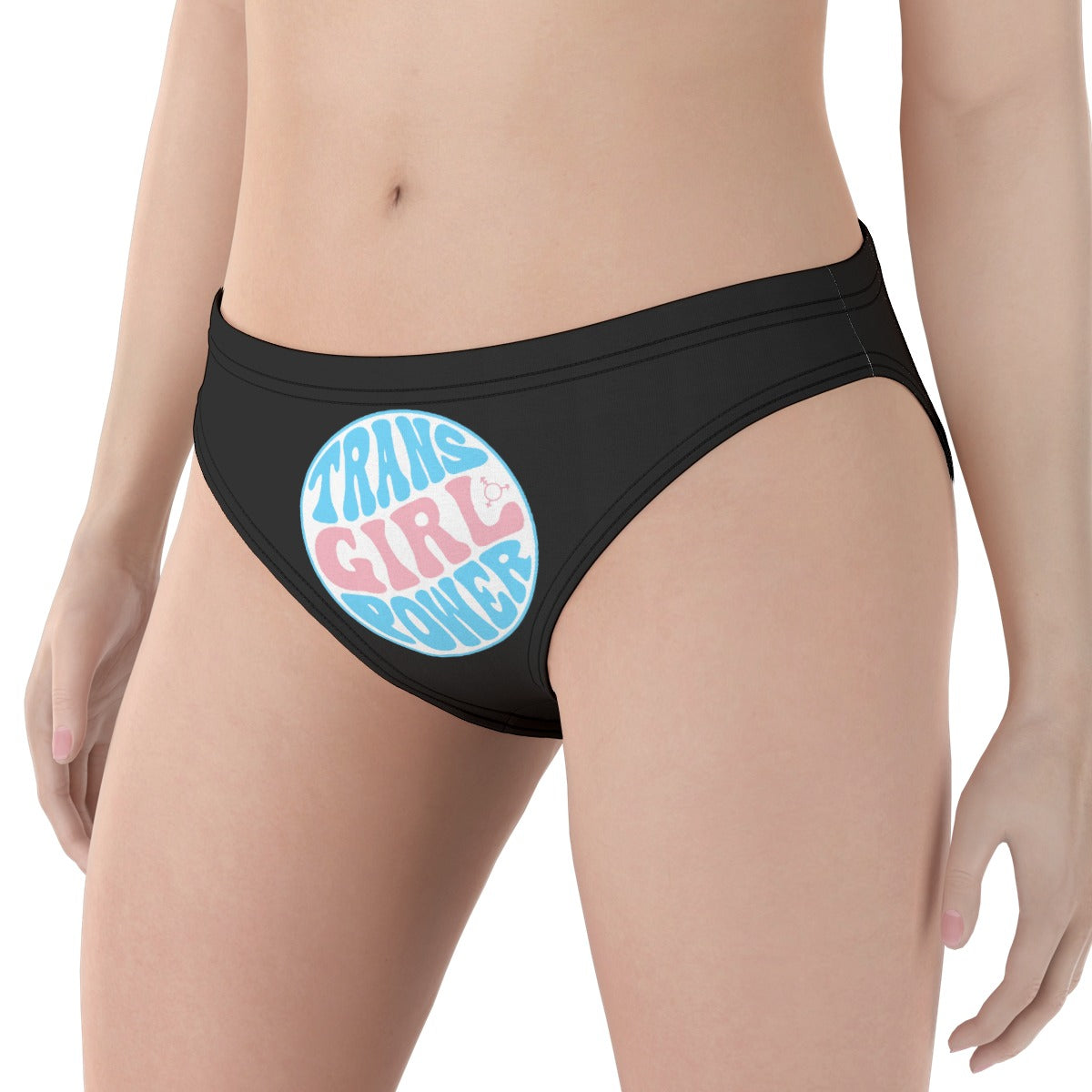 Plus Size All-Over Print Blue Pink White Knickers