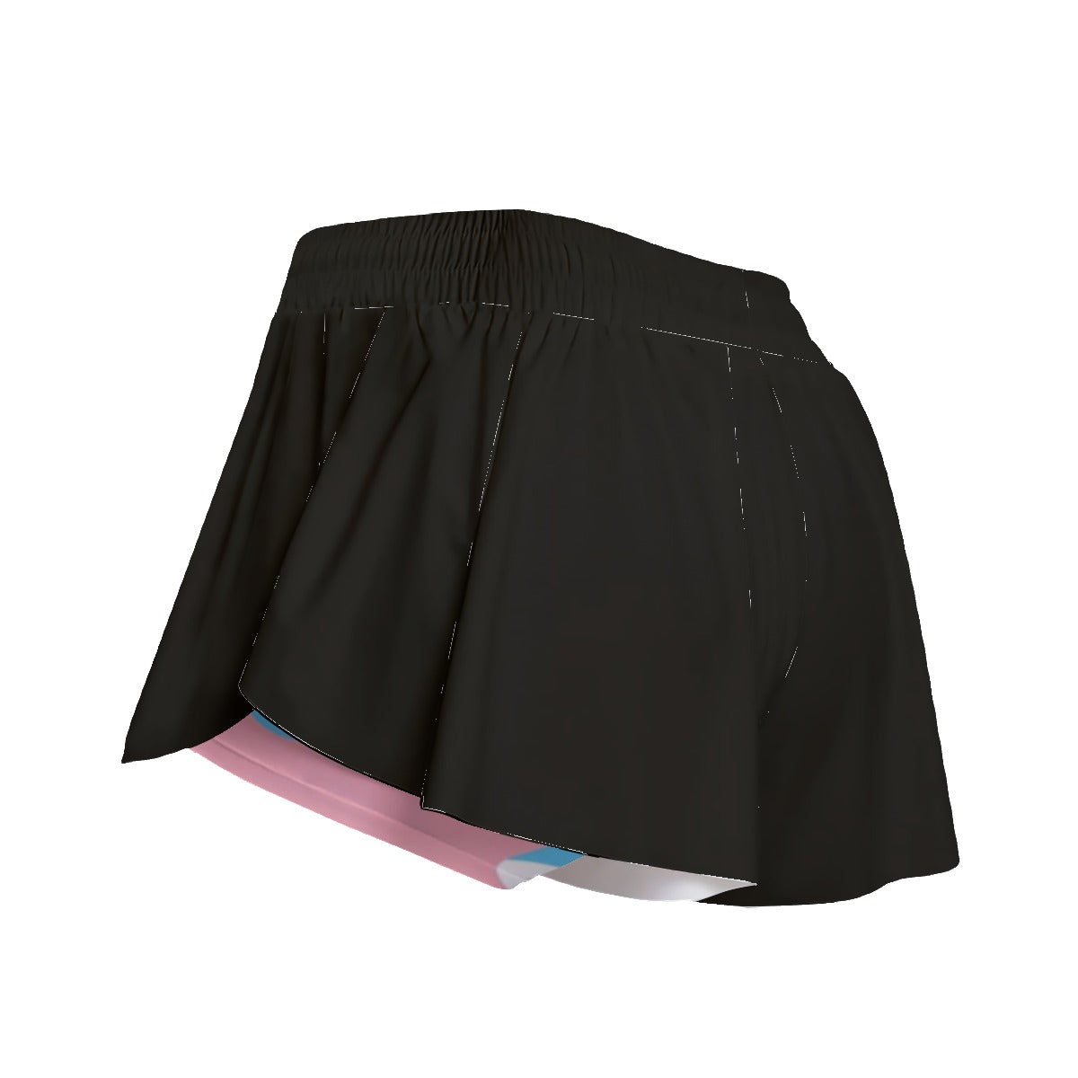Blue Pink White Pride Camouflage Inner Black Fitness Sport Culottes