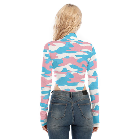 Teen Blue Pink White Pride Camouflage Long-Sleeve Body