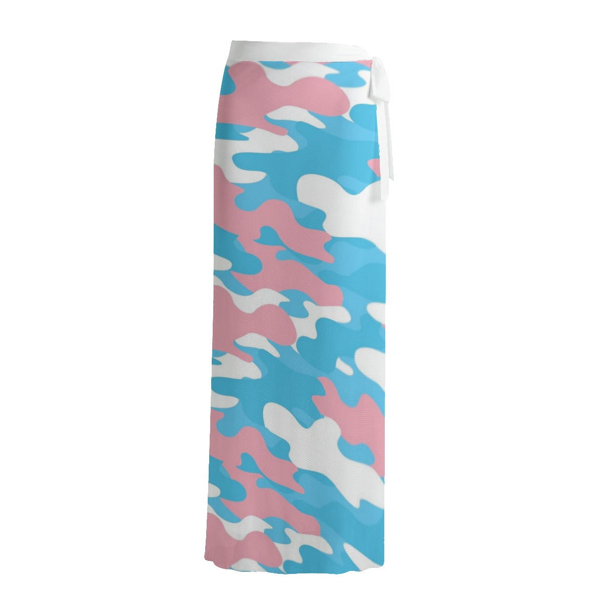 Blue Pink White Pride Camouflage Ultra-Soft Sheer Chiffon Skirt