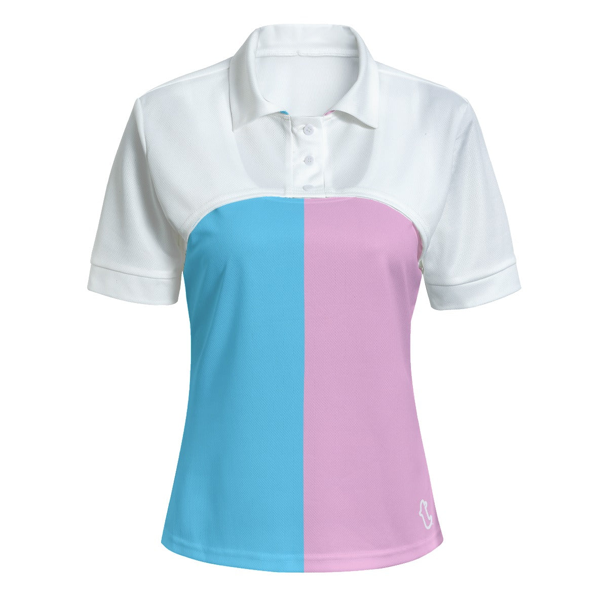 Plus Size Blue Pink White Vive l'Paris Pride 2Pcs Polo T-Shirt
