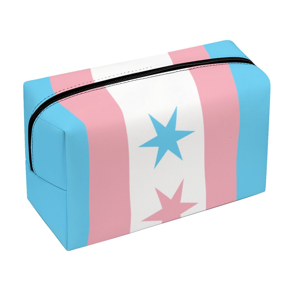 Teen Trans Coloured Chicago Trans Pride Vegan Leather Roll Bag