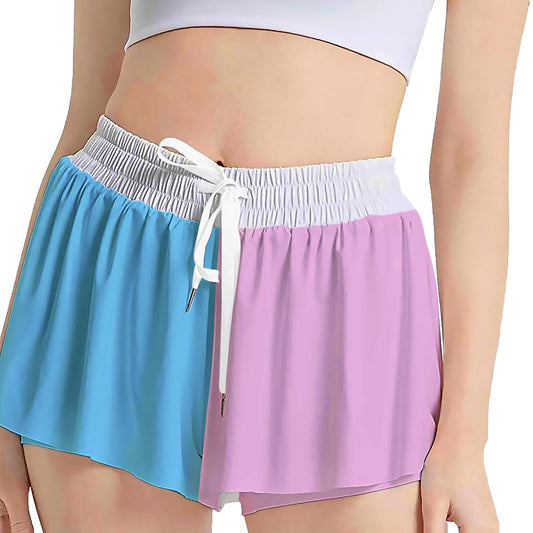 Blue Pink White Vive Le Paris Pride Fitness Sport Culottes