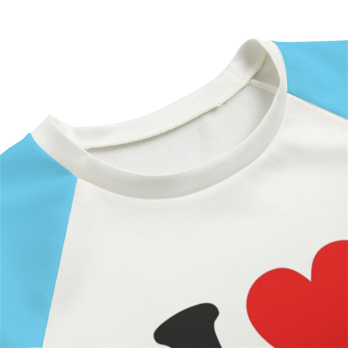 Plus Size Blue Pink White All-Over Pride Raglan Sweatshirt