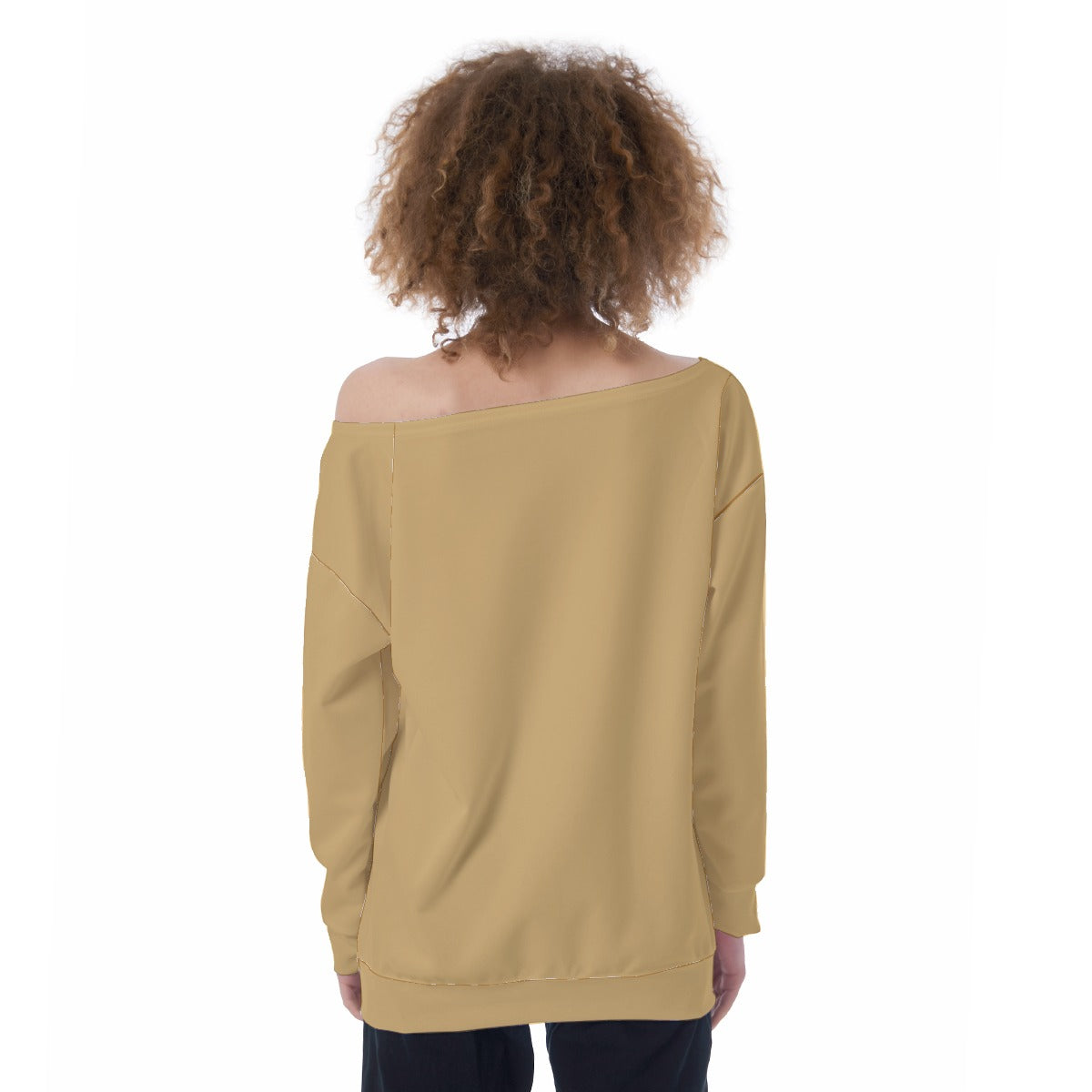 Tuck&Simon Originals Latte Off-Shoulder Sweatshirt
