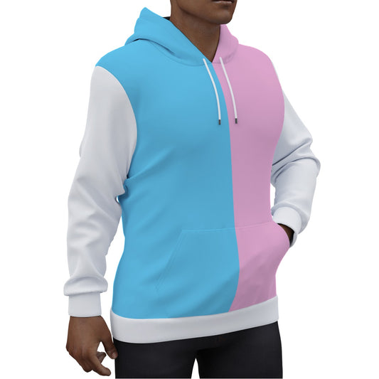 Plus Size Blue Pink White l'Paris Pride Hooded Pullover