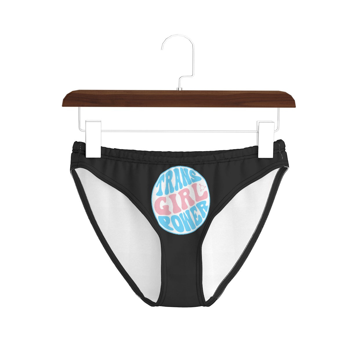 Plus Size All-Over Print Blue Pink White Knickers