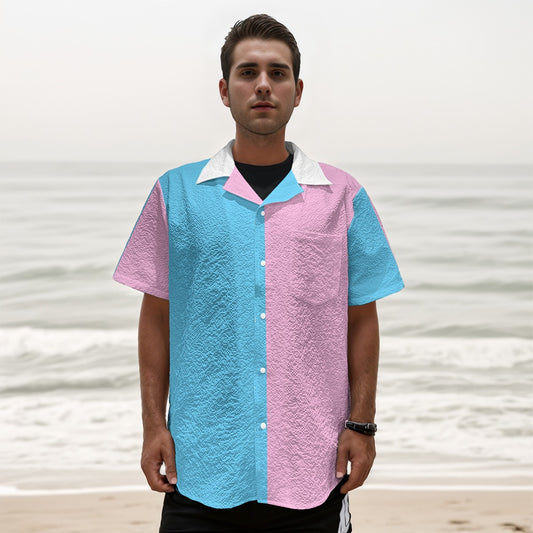 Teen - Plus Size Blue Pink White Pride Box Shirt