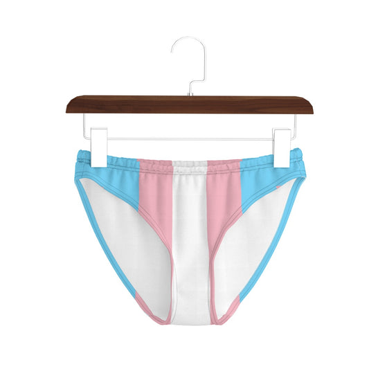 Plus Size All-Over Print Blue Pink White Knickers