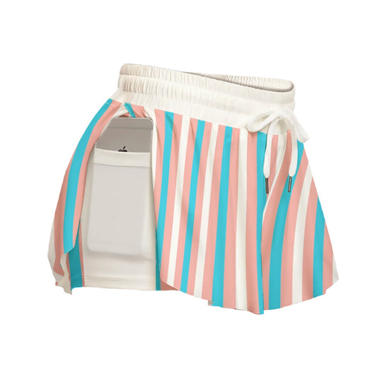 Blue Pink White Pride Fitness Sport Culottes