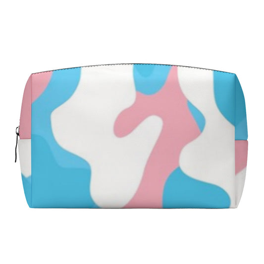 Teens Trans Coloured Trans Pride Camouflage Vegan Leather Roll Bag