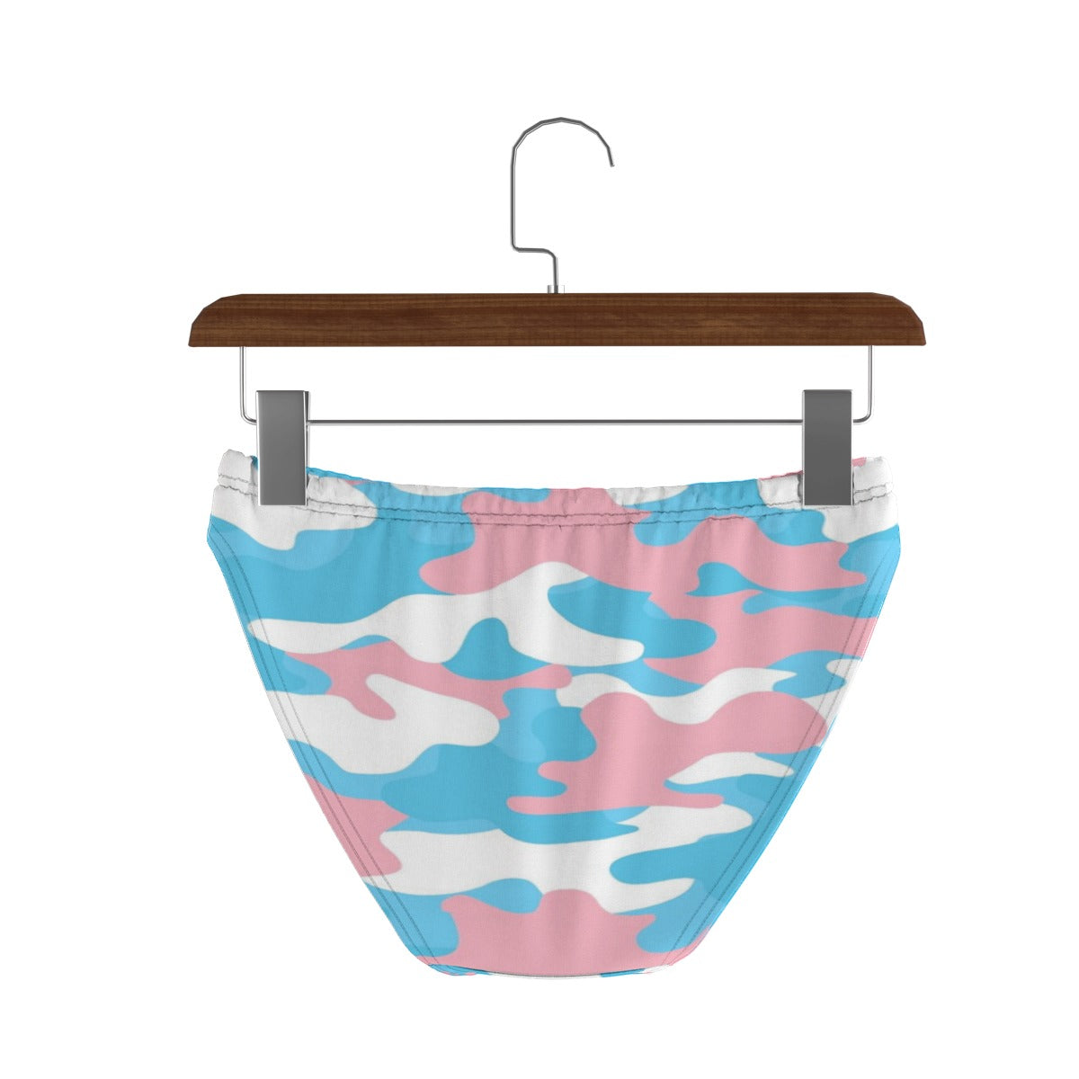 Plus Size All-Over Print Blue Pink White Knickers