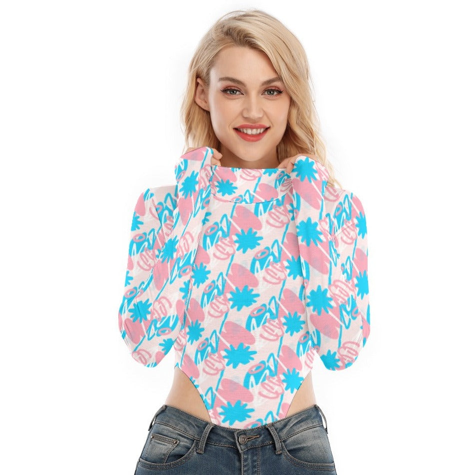 Teen Blue Pink White Pride Scribbled Long-Sleeve Body