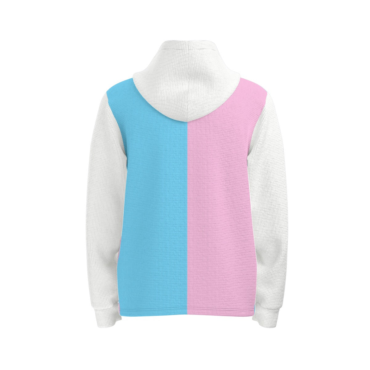 Teen - Plus Size Blue Pink White Pride Half-Button Hoodie