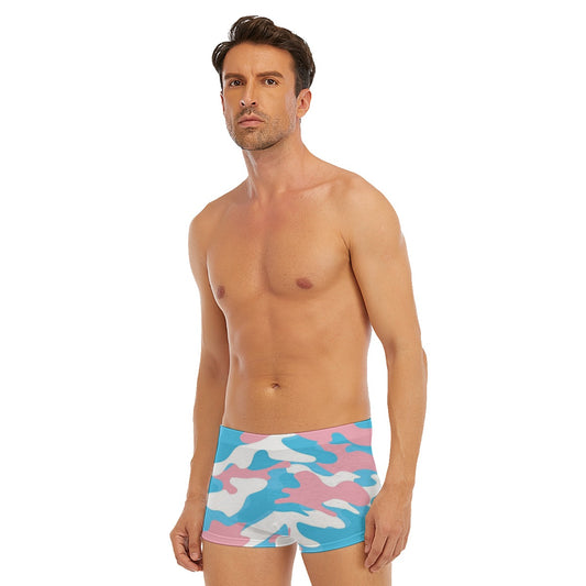 Trans Coloured Trans Pride Camouflage Skinny-Fitting Boyfriend Short Boxers