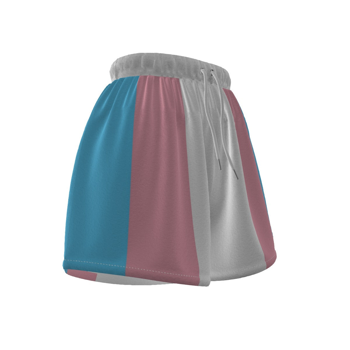 Blue Pink White Trans Pride Colors/White Gym Shorts