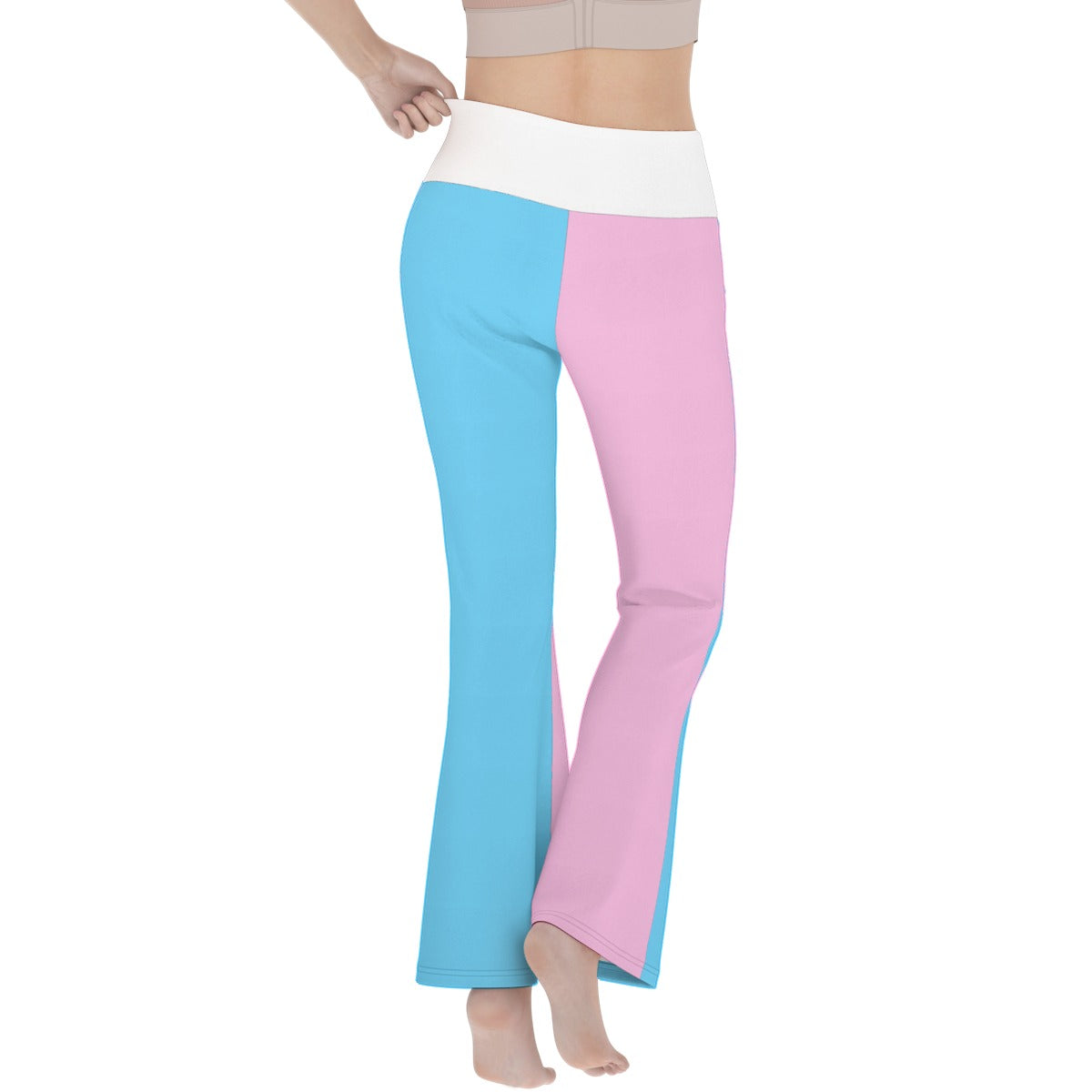 Plus Size Blue Pink White Vive l'Paris Pride Boot-Cut Sports Fitness Yeggings