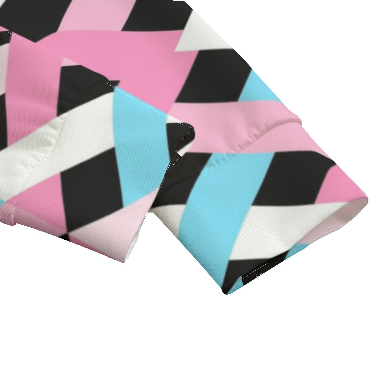 Plus Size Blue Pink White All-Over Pride Raglan Sweatshirt