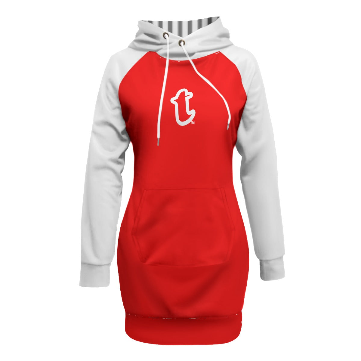 Raglan Sleeved Pullover Hoodie Dress