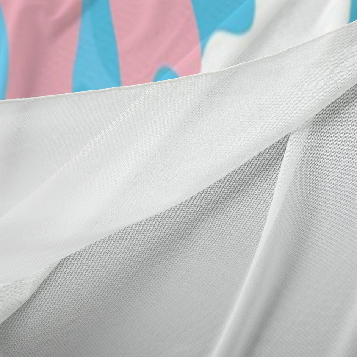 Blue Pink White Pride Camouflage Ultra-Soft Sheer Chiffon Skirt