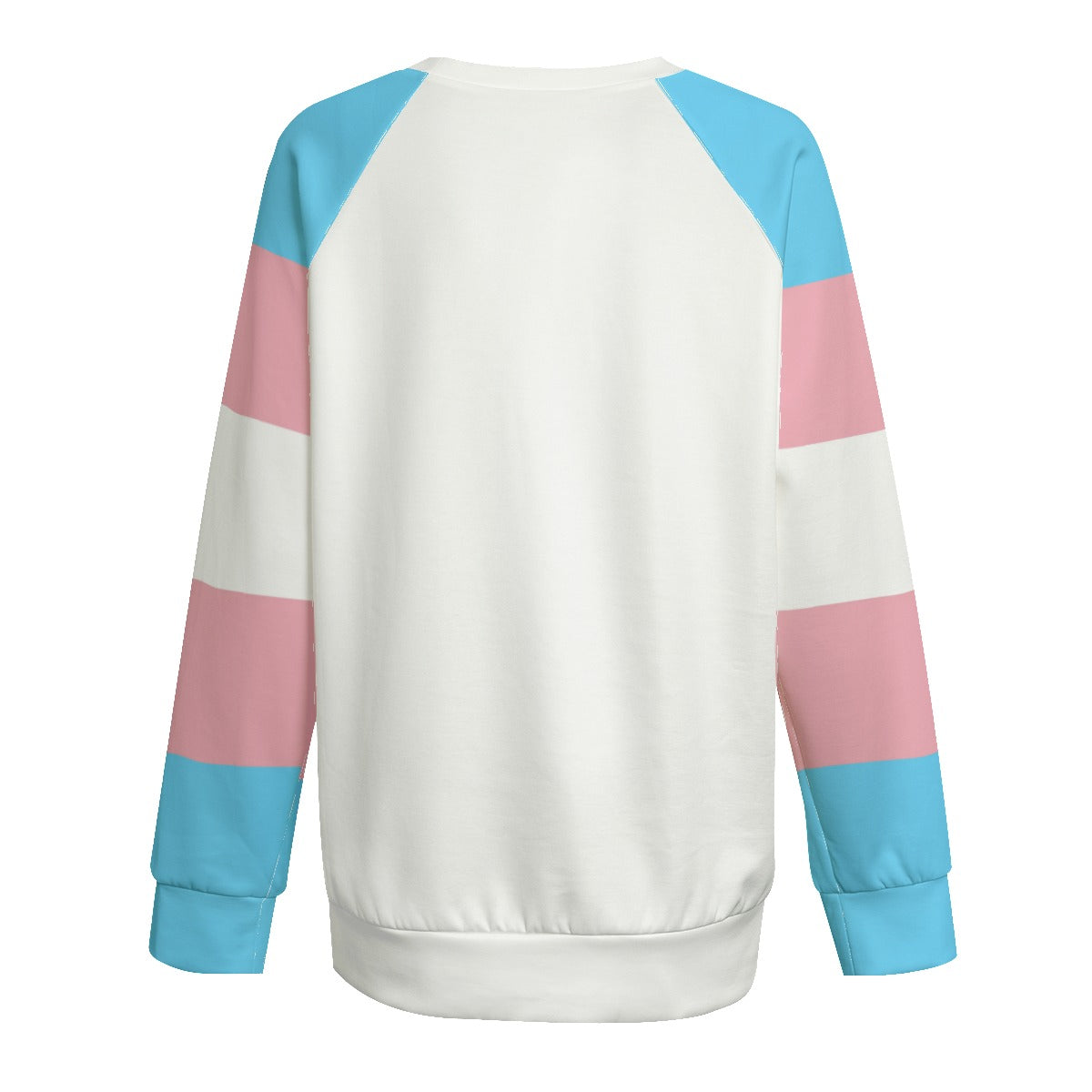 Plus Size Blue Pink White All-Over Pride Raglan Sweatshirt