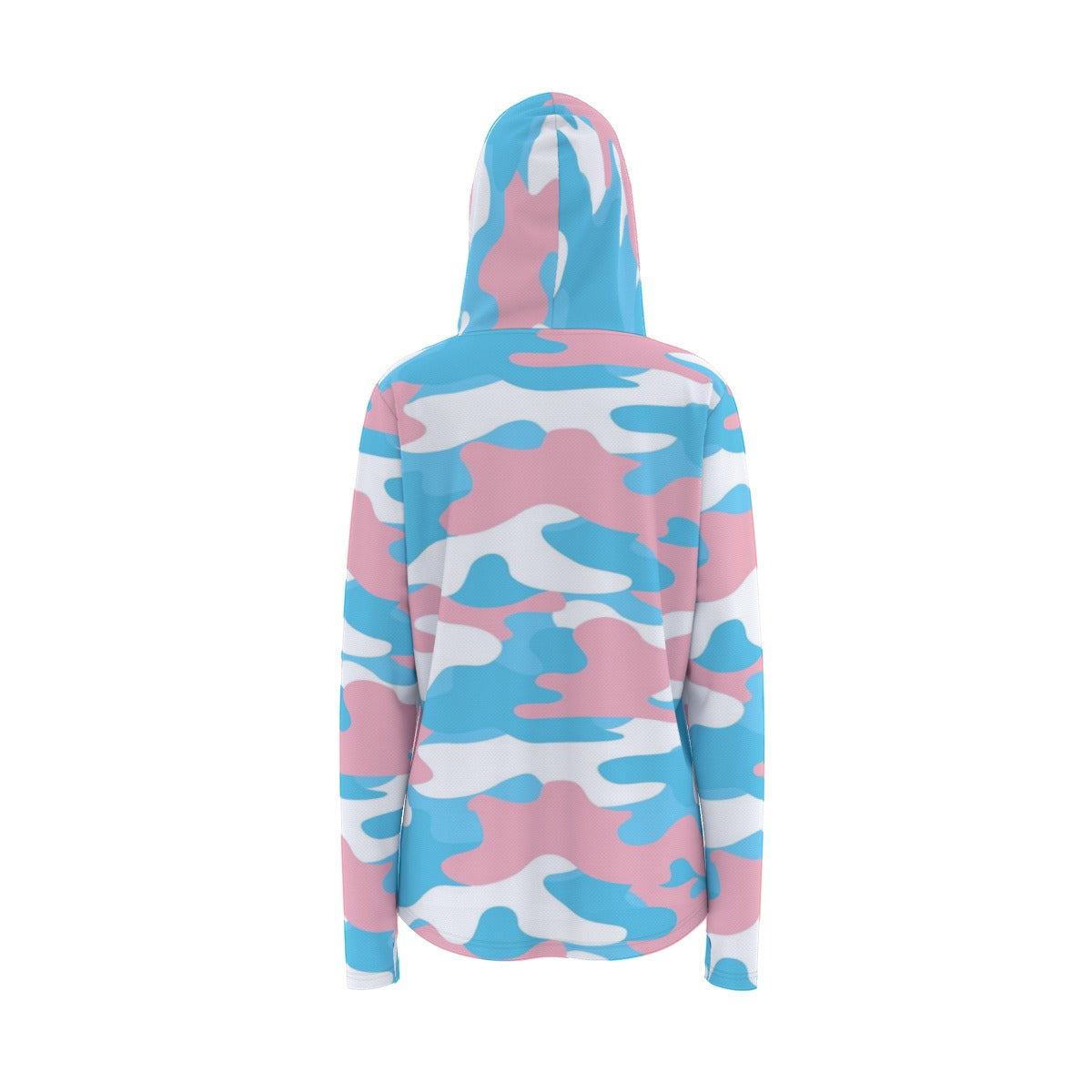 Teen - Plus Size Blue Pink White Pride Camouflage Hooded Pullover
