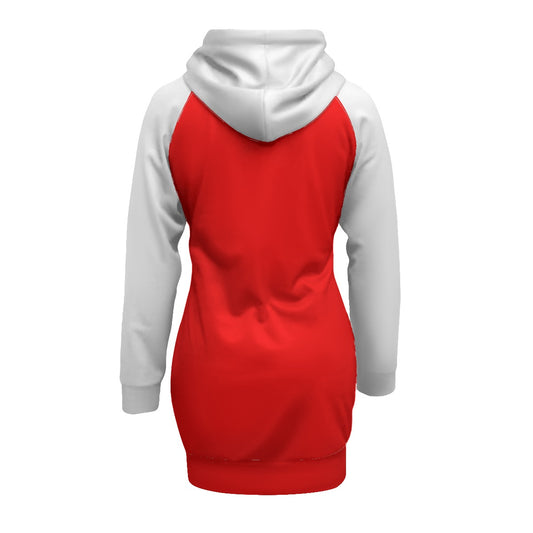 Raglan Sleeved Pullover Hoodie Dress