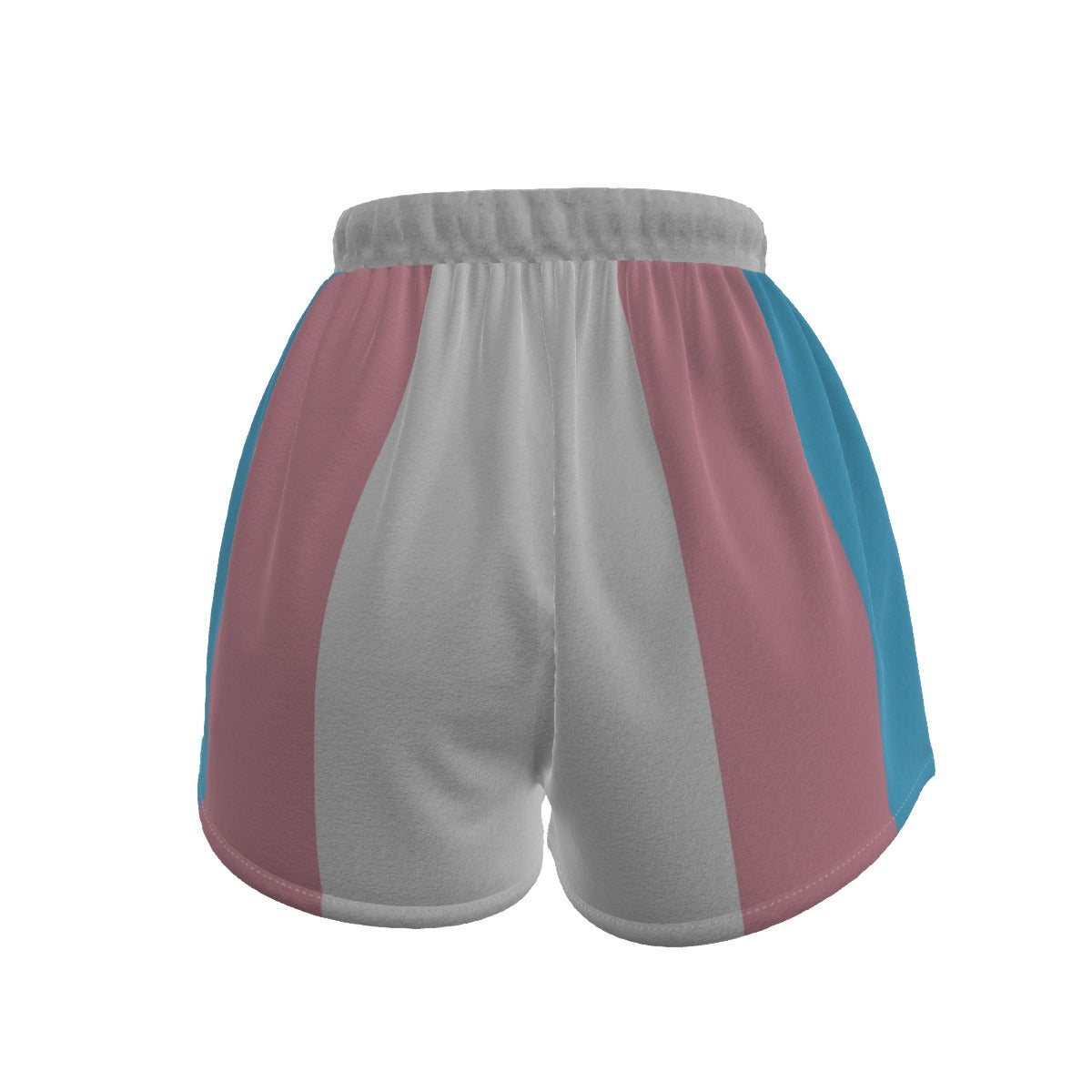 Blue Pink White Trans Pride Colors/White Gym Shorts
