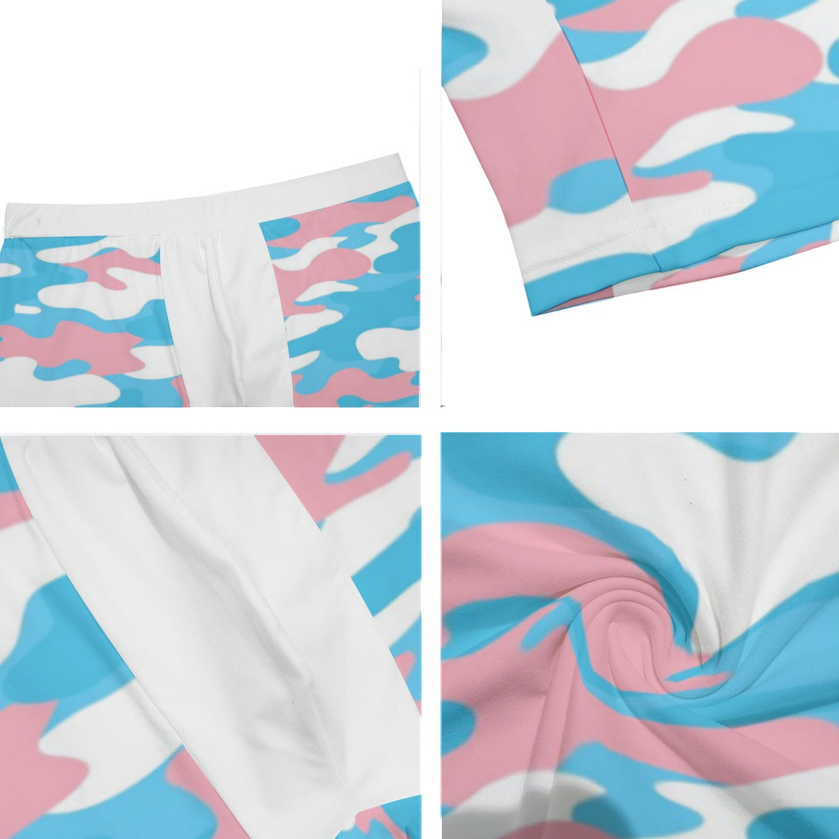 S - 5XL Blue Pink White Pride Camouflage Boyfriend Boxers