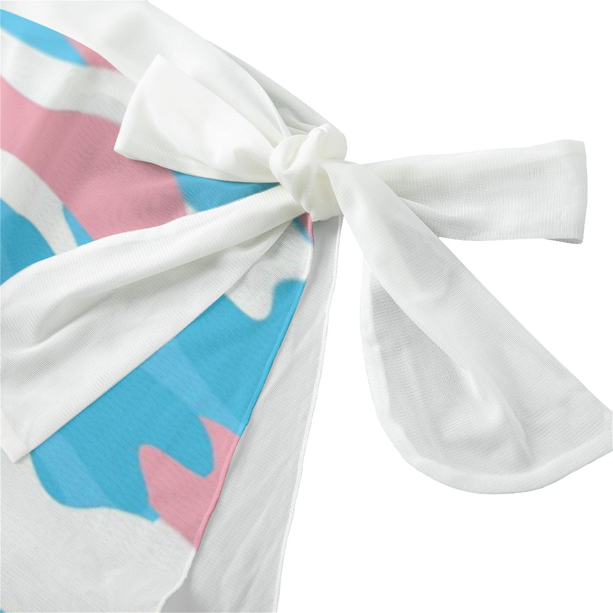 Blue Pink White Pride Camouflage Ultra-Soft Sheer Chiffon Skirt